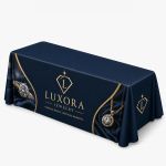 8ft Table Cover 3 sided (Open Back)