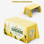 4ft Table Cover 3 Sided (Open Back)