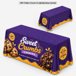 6ft Table Cover 4 sided (Closed Back)