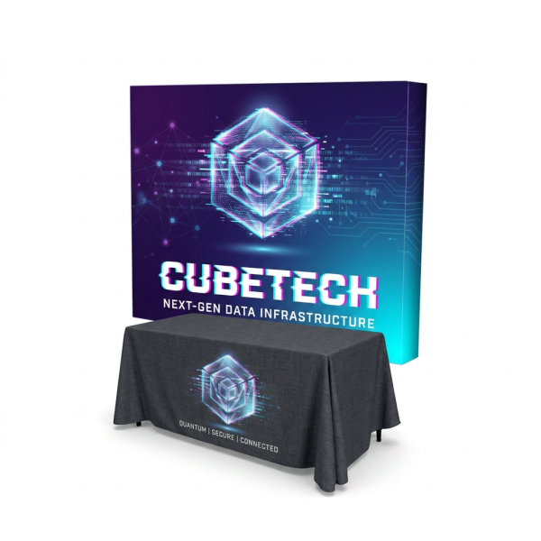 8ft pop up package trade show display 8ft pop up package with table cover trade show pop up backdrop and table cover custom 8ft pop up display package