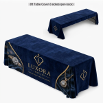 8ft Table Cover 3 sided (Open Back) - Image 2